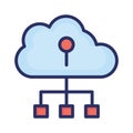 Cloud computing Isolated Vector icon which can easily modify or edit Royalty Free Stock Photo
