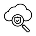 Cloud computing Isolated Vector icon which can easily modify or edit Royalty Free Stock Photo