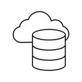 Cloud computing Isolated Vector icon which can easily modify or edit Royalty Free Stock Photo
