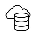 Cloud computing Isolated Vector icon which can easily modify or edit Royalty Free Stock Photo