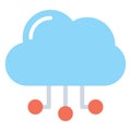 Cloud computing Isolated Vector Illustration Icon editable Royalty Free Stock Photo