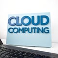 Cloud computing isolated on white background Royalty Free Stock Photo