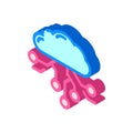 cloud computing isometric icon vector illustration Royalty Free Stock Photo