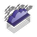 cloud computing isometric storage data