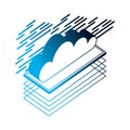 cloud computing isometric storage data