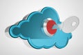Cloud computing key Royalty Free Stock Photo