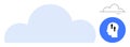 Cloud Computing and Innovation Concept with Minimalist Cloud and Head with Arrows Icon for Digital Solutions Royalty Free Stock Photo