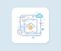 Cloud computing line icon. Internet data storage sign. Vector Royalty Free Stock Photo