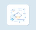 Cloud computing line icon. Internet data storage sign. Vector Royalty Free Stock Photo