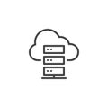 Cloud Computing line icon Royalty Free Stock Photo