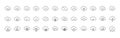 Cloud Computing Line Icons Set. Upload, Download, Security, Backup and Data Storage Symbols Royalty Free Stock Photo