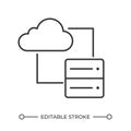 Cloud computing linear icon Royalty Free Stock Photo