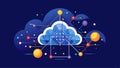 Cloud computing. Lines, triangles and particle style design. Illustration vector Royalty Free Stock Photo