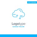 Cloud, Computing, Link, Data Blue Business Logo Template Royalty Free Stock Photo