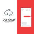 Cloud, Computing, Link, Data Grey Logo Design and Business Card Template Royalty Free Stock Photo