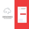 Cloud, Computing, Link, Data Grey Logo Design and Business Card Template Royalty Free Stock Photo