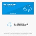 Cloud, Computing, Link, Data SOlid Icon Website Banner and Business Logo Template