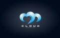 Cloud computing logo icon design Royalty Free Stock Photo