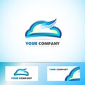 Cloud computing logo icon Royalty Free Stock Photo