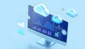 Cloud Computing and Machine Learning Integration: A Visual Representation of Data Analysis and Algorithm Training