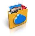 Cloud computing and media storage concept Royalty Free Stock Photo