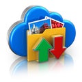 Cloud computing and media storage concept