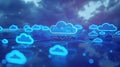 Cloud Computing: A minimalist depiction of cloud computing Royalty Free Stock Photo