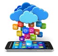 Cloud computing and mobility concept Royalty Free Stock Photo