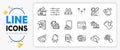 Cloud computing, Money app and Swipe up line icons. For web app. Vector Royalty Free Stock Photo