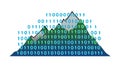 Cloud Computing Mountain Icon, Data Processing Vector, vector design Generative AI Royalty Free Stock Photo