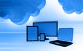 Cloud computing network Royalty Free Stock Photo