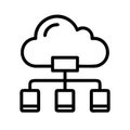 Cloud computing network architecture diagram Royalty Free Stock Photo