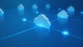 Cloud Computing Network Blue Background Concept Royalty Free Stock Photo