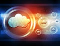 Cloud computing network Royalty Free Stock Photo