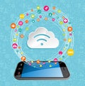 Cloud computing network concept