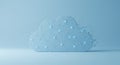 Cloud Computing Network: Connected Data & Modern Technology 3D Render