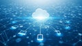 Cloud Computing Network Connecting Mobile Devices in Digital Environment Royalty Free Stock Photo