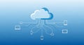 Cloud Computing Network Connecting Multiple Devices in Modern Technology Concept Royalty Free Stock Photo