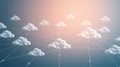 Cloud computing network connection Royalty Free Stock Photo