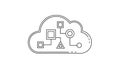 Cloud Network Diagram Icon Royalty Free Stock Photo