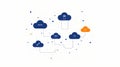 A Cloud Computing Network Diagram Royalty Free Stock Photo