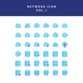 Cloud computing network filled outline icon set vol1 Royalty Free Stock Photo