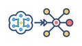 Cloud Computing Network Icon: Data Connection, Digital Infrastructure, Network Synergy, Online Platform, vector design Generative Royalty Free Stock Photo