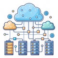 Cloud computing network infrastructure Royalty Free Stock Photo