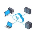 Cloud computing network infrastructure Royalty Free Stock Photo