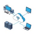Cloud computing network infrastructure Royalty Free Stock Photo