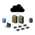 Cloud computing network infrastructure Royalty Free Stock Photo