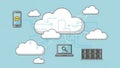 Cloud computing network infrastructure Royalty Free Stock Photo