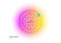 Cloud computing network line icon. Internet data storage sign. Gradient blur button. Vector Royalty Free Stock Photo