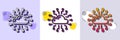 Cloud computing network line icon. Internet data storage sign. Halftone dotted pattern. Vector Royalty Free Stock Photo